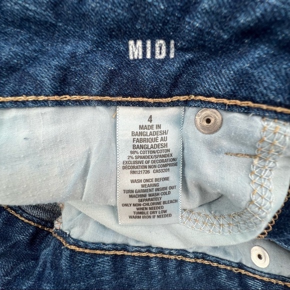 Aeropostale Midi Rough Cuffed Hem Jean Shorts Size 4 Women’s - Picture 4 of 6